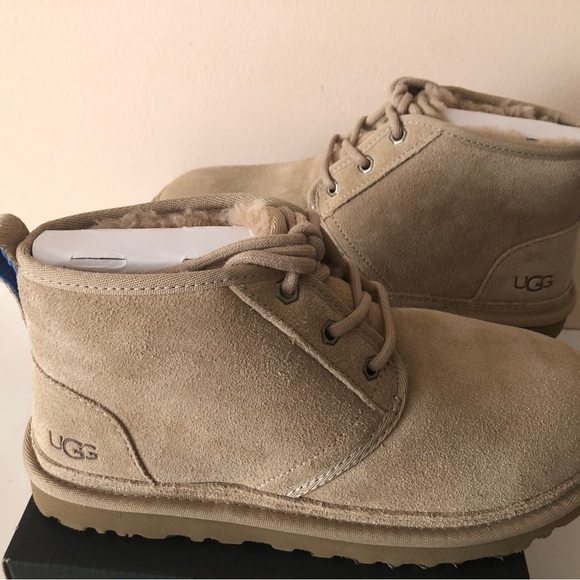 UGG Australia Neumel Chukka suede leather fur Beige Blue Boot. Size: 7, 8, 9 - Picture 14 of 14